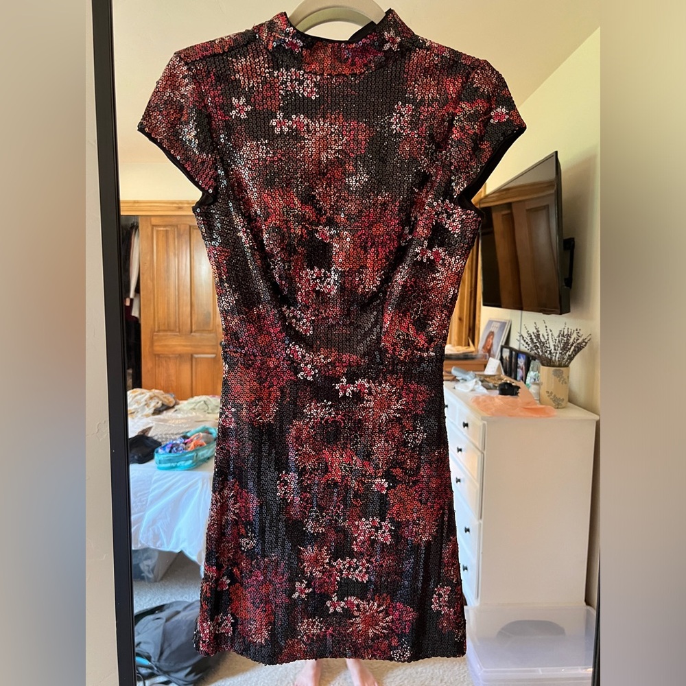 bebe Sequin Mini Dress - Size 0